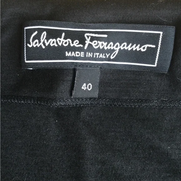 Salvatore Ferragamo black cow neck wool dress - Picture 2 of 5